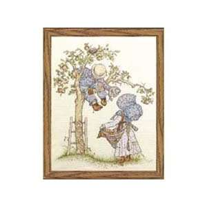  Holly Hobbie A Friend In Need 12x15 Counted Cross Stitch 