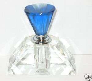Bijou Perfume Bottle Clear with Blue Lid  