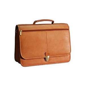  David King Leather Flapover Briefcase Cafe Office 