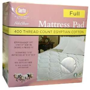  Serta Egyptian Cotton Mattress Pad   Full