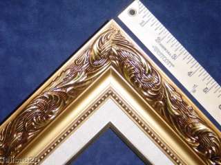Large Gold Linen Liner Ornate Wood Picture Frame 1216GL  