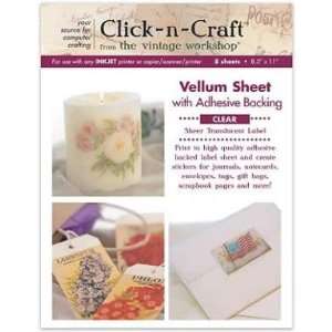 Craft Vellum Sheets ADHESIVE BACKING 8 pack For Scrapbooking, Card 
