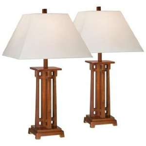  Set of Two Kathy Ireland Mission Hills Table Lamp
