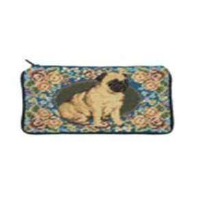  123 Creations C495CC 4.5x7 in. B Floral Pug Petit point 