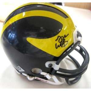 Tyrone Wheatley Michigan Autographed Signed Mini Helmet W/coa 