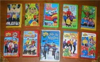 Wholesale Lot of 10 The Wiggles VHS Movies ~ Greg Page  