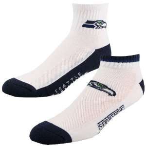  Seattle Seahawks White Navy Blue Two Pack Socks   Sports 
