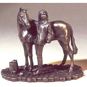  Bronze Girl & Pony Sculpture