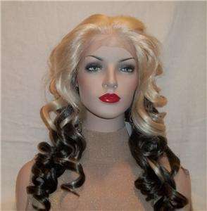 NWT 20/22 Big Body Curl Hi Heat Synthetic Swiss Lace Front Wig #613 