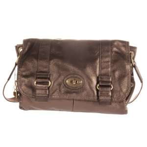  Fossil Morgan Bronze Leather Messenger Bag Everything 