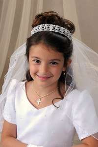 First Communion Tiara & Veil by Christian Expressions LLC Collection 