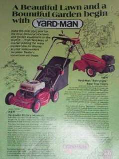 1983 Yard Man Rear tine tiller rotary mower AD  