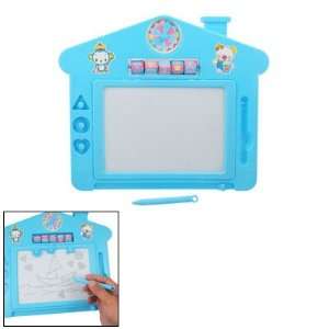   Blue Plastic House Writing Drawing Board for Children: Toys & Games