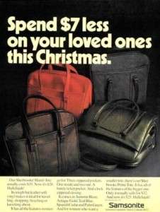 1970 Samsonite Luggage Sherbrooke Handi Tote Vintage Ad  