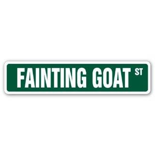 FAINTING GOAT Street Sign farm animals funny gag gift festival party 