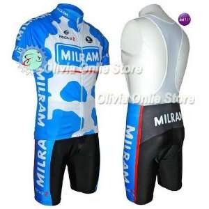  2010 milram short sleeve cycling jersey and bib shorts s 