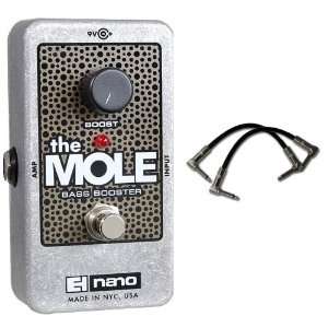  Electro Harmonix The Mole Bass Booster w/2 FREE Cables 