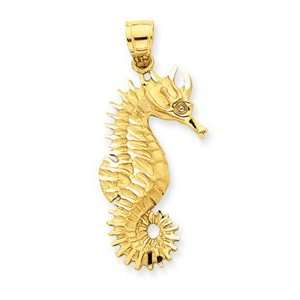  14k Yellow Gold Seahorse Pendant Jewelry