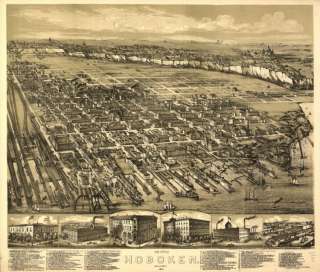 1881 map of the city of Hoboken, New Jersey  