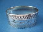 Large Solid Sterling Silver Napkin Ring Margaret 1931 ~ W&H Shff 
