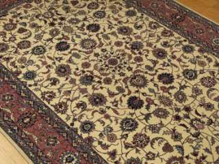 4x6 Handmade Beautiful Wool & Silk Persian Isfahan Rug  