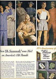 1944 WILSON WEAR mens Clothing AD~80th Anniversary~40s  