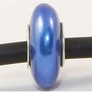  Pandora style glass pearl bead blue: Home & Kitchen