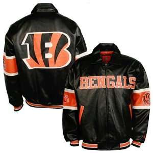    Cincinnati Bengals Black Varsity Pleather Jacket