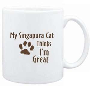  Mug White  MY Singapura THINKS IM GREAT  Cats Sports 
