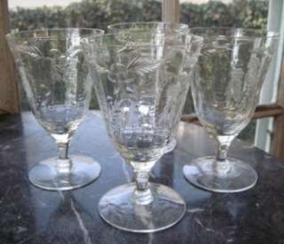 Cut ABP 5.5 Wine or Water Goblets Dorflinger or Stevens and 