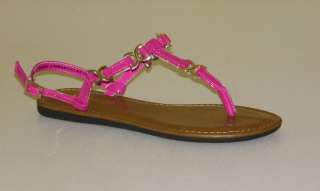Stuart Madeline Fuchsia T Strap Womens Sandals  