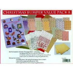  CHRISTMAS DECOUPAGE VALUE KIT 8 Arts, Crafts & Sewing