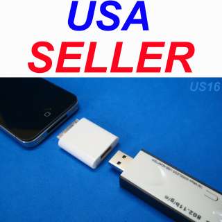 iPOD iPHONE PAD TOUCH USB AUX ADAPTER FOR WiFi WIRELESS THUMB STICK US 