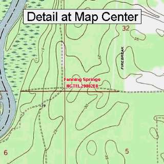  USGS Topographic Quadrangle Map   Fanning Springs, Florida 