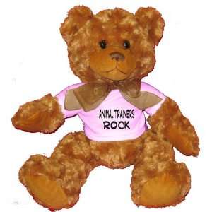   Animal Trainers Rock Plush Teddy Bear with WHITE T Shirt Toys & Games