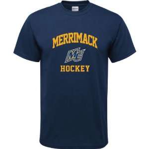  Merrimack Warriors Navy Youth Hockey Arch T Shirt: Sports & Outdoors