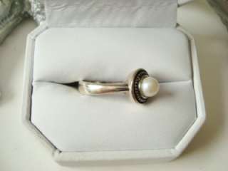 GREAT VINTAGE JAMES AVERY STERLING SILVER GENUINE PEARL RING  