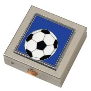  Blue Soccer Small Pill Box