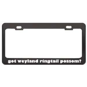 Got Weyland Ringtail Possom? Animals Pets Black Metal License Plate 