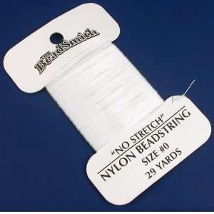   White Beadsmith Nylon Beading Thread Cord Sz 0 29yds