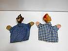   HOWDY DOODY 1950S HOWDY AND CLARABELL CLOWN HAND PUPPETS BY BOB SMITH