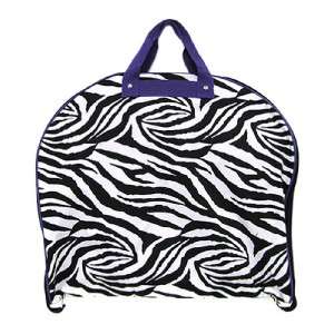 Zebra Purple Black Garment Bag Luggage Travel Suitcase  