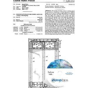  NEW Patent CD for ENDLESS PATH MEANS FOR STORING ARTICLES 
