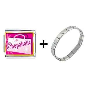   Theme Photo Italian Charm Shopaholic Bracelet Pugster Jewelry