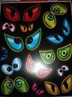 Halloween Character Window Clings EYES 12 X 17 IN NEW