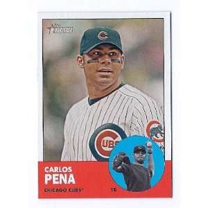   2012 Topps Heritage #380 Carlos Pena Chicago Cubs: Sports & Outdoors
