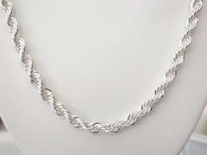 2MM THIN SILVER EP ROPE NECKLACE sz 16 18 20 24 30  