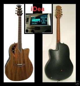 New Ovation CSE34 Flame*KOA* iDea Guitar w/ Recorder  