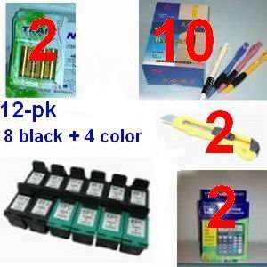 93 ink Cartridges for 8ea HP 92 + 4ea HP 93 + (2) 12 digit calculator 