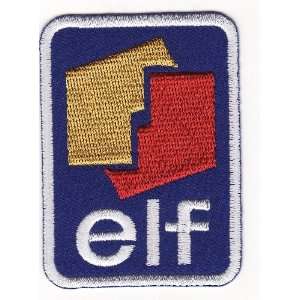  elf OIL & GAS RACING CAR EMBROIDERED IRON ON PATCH T98 